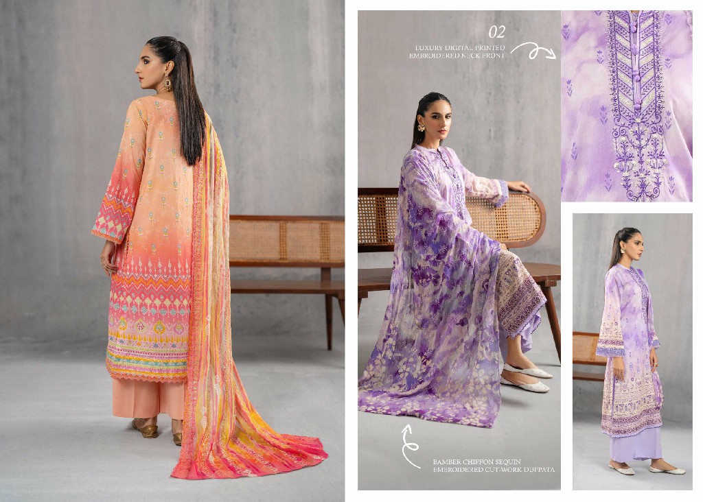 Gulljee Ruhay Sukhan Unstitched Three Piece Collection