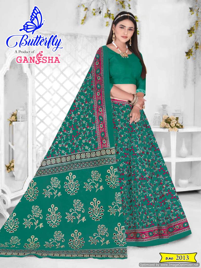 Ganesha Butterfly Vol-2 Wholesale Pure Cotton Printed Sarees