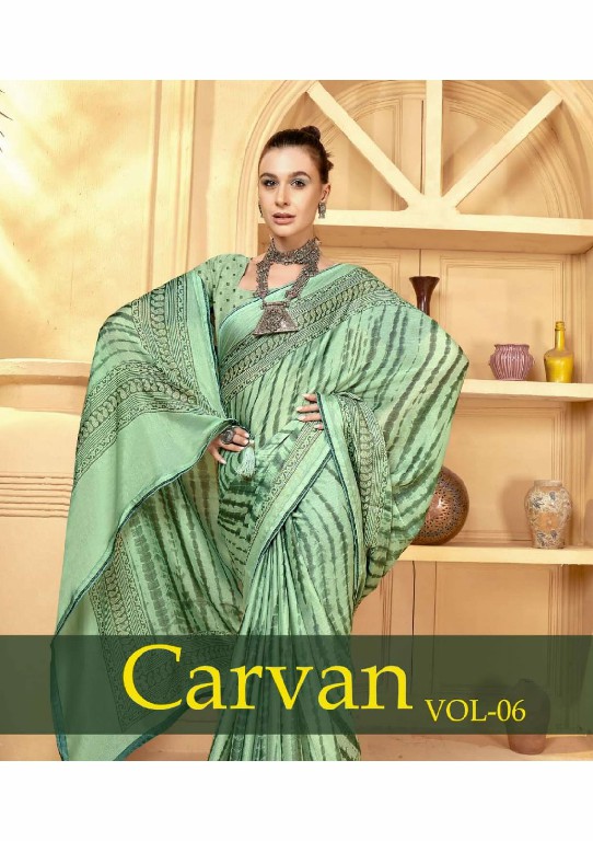Vallabhi Carvan Vol-6 Wholesale Brasso Fabric Indian Sarees