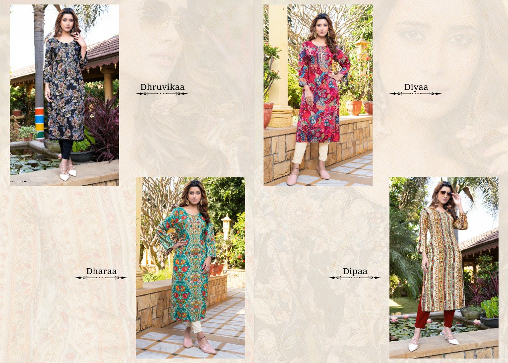 BANNO SHRUTI PRESENTS MISS MASALA VOL 2 DAILY USE VISCOSE THREAD & HAND EMBROIDERED READYMADE KURTI