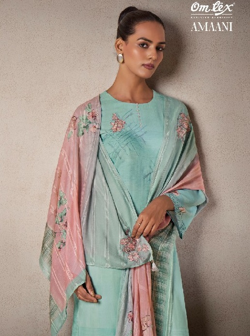 Omtex Amaani Wholesale Moda Muslin With Embroidery Salwar Suits