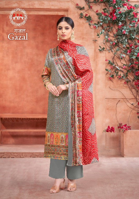 Harshit Gazal Wholesale Pure Zam With Swarovski Work Dress Material