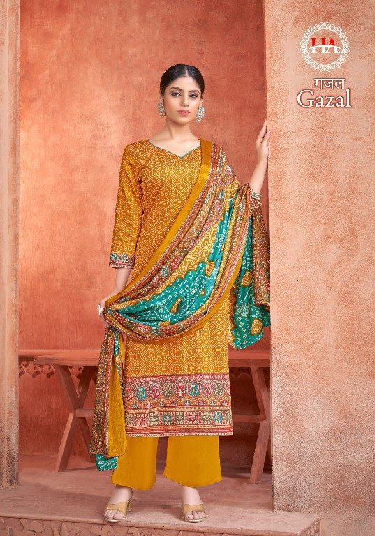 Harshit Gazal Wholesale Pure Zam With Swarovski Work Dress Material