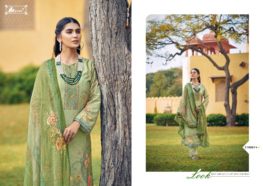 Kesar Sabina Wholesale Pure Jaam Cotton With Swaroski Work Dress Material