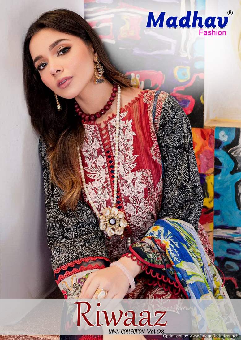 Madhav Riwaaz Vol-8 Wholesale Exclusive Karachi Print Dress Material