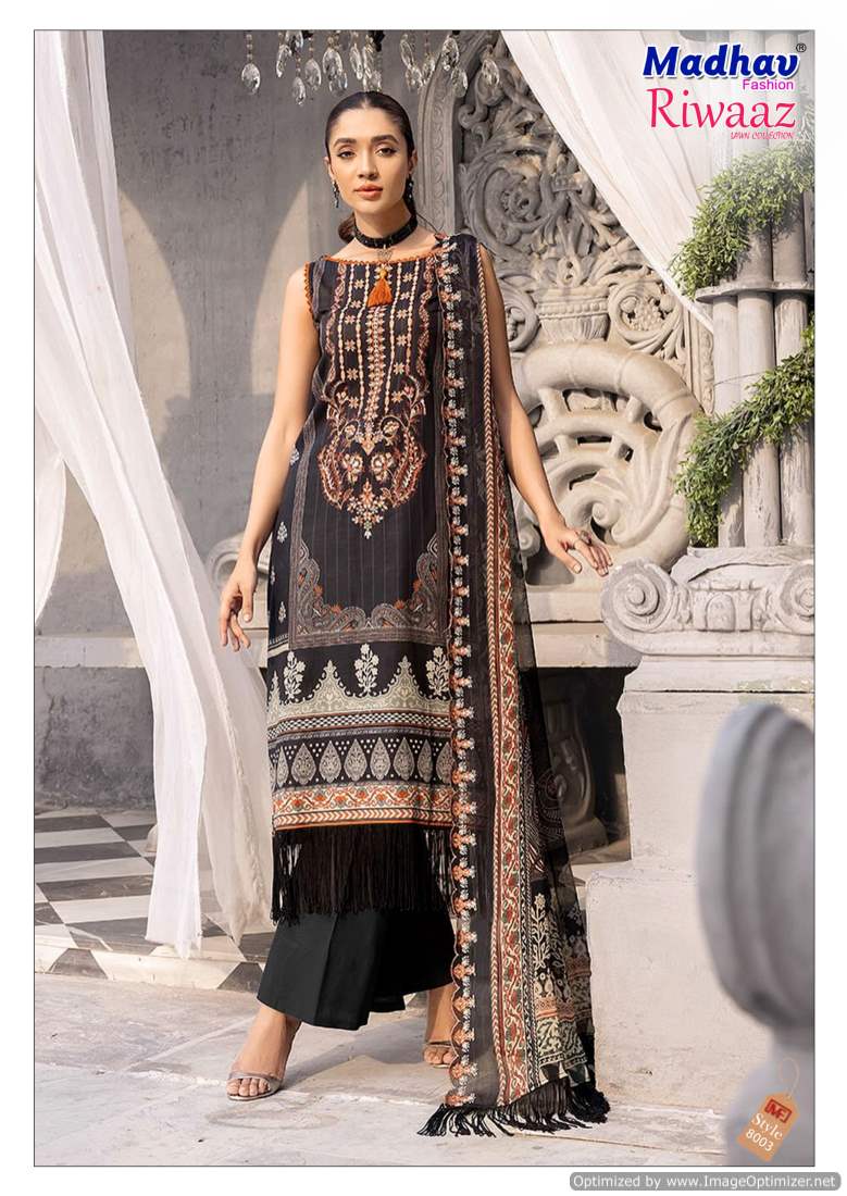 Madhav Riwaaz Vol-8 Wholesale Exclusive Karachi Print Dress Material