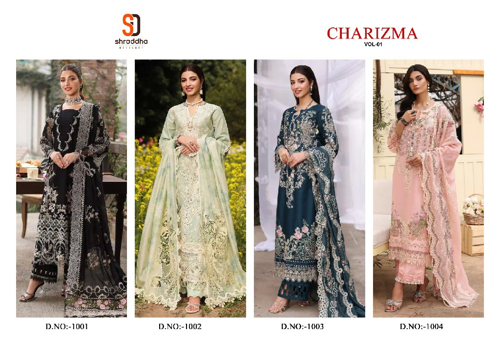 SHRADDHA DESIGNER CHARIZMA VOL 1 COMFORTABLE COTTON PAKISTANI SALWAR KAMEEZ