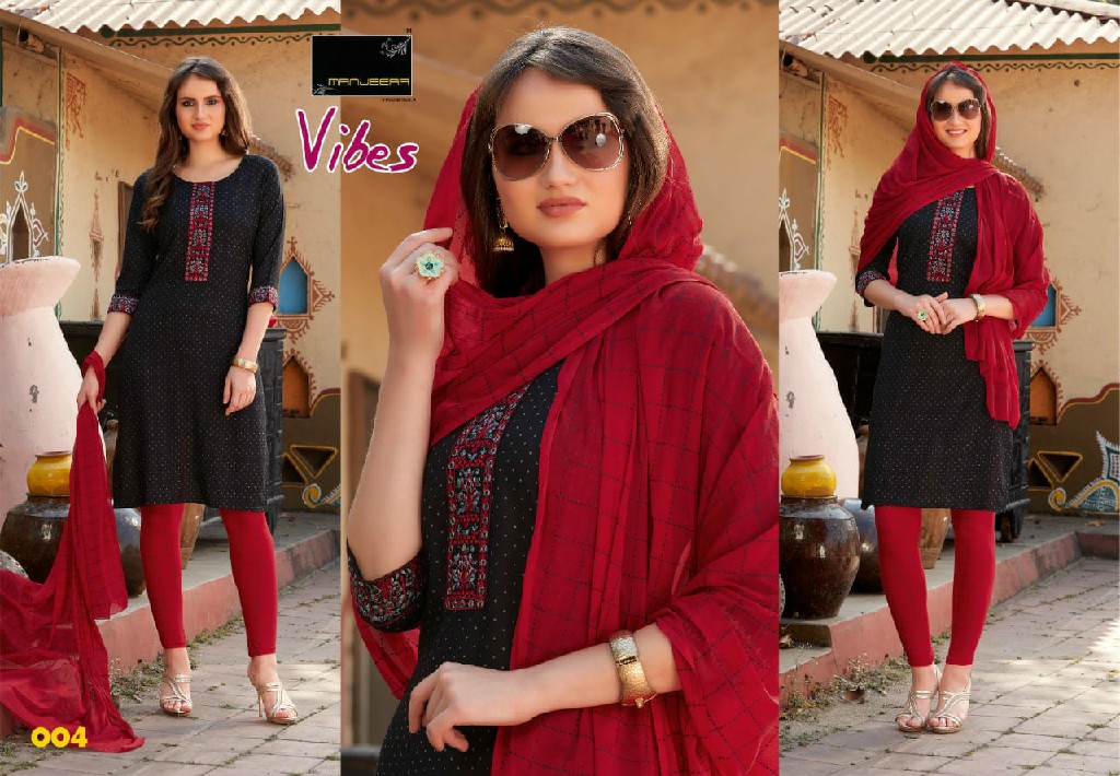 MANJEERA VIBES BEAUTIFUL RAYON PRINT FULLY STITCH SALWAR KAMEEZ COLLECTION