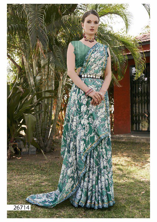 Vallabhi Victorious Wholesale Moss Georgette Indian Sarees