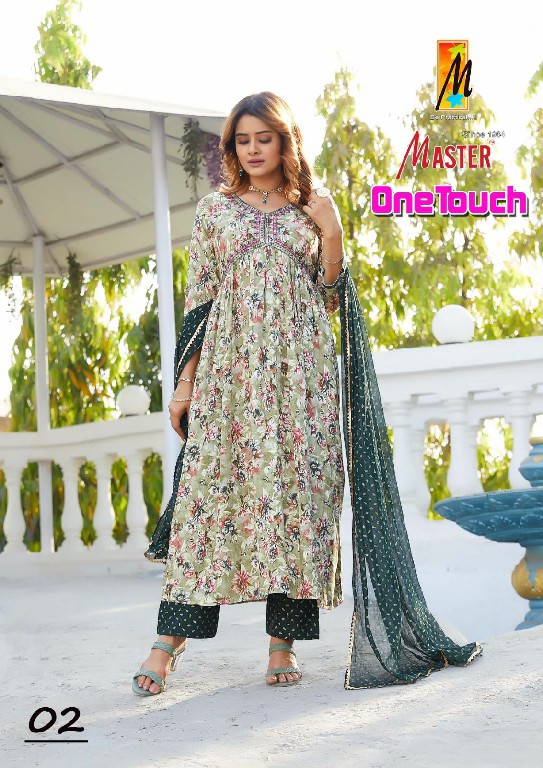 Master One Touch Wholesale Alia Cut Kurtis With Pant And Dupatta