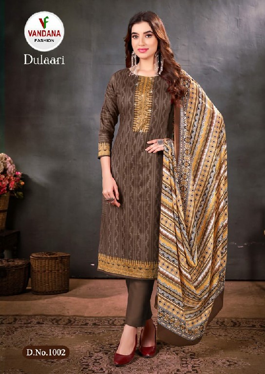 Vandana Dulaari Vol-1 Wholesale Pure Cotton With Swarovski Work Dress Material