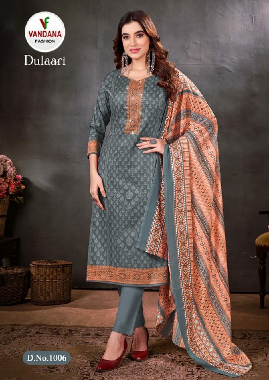 Vandana Dulaari Vol-1 Wholesale Pure Cotton With Swarovski Work Dress Material