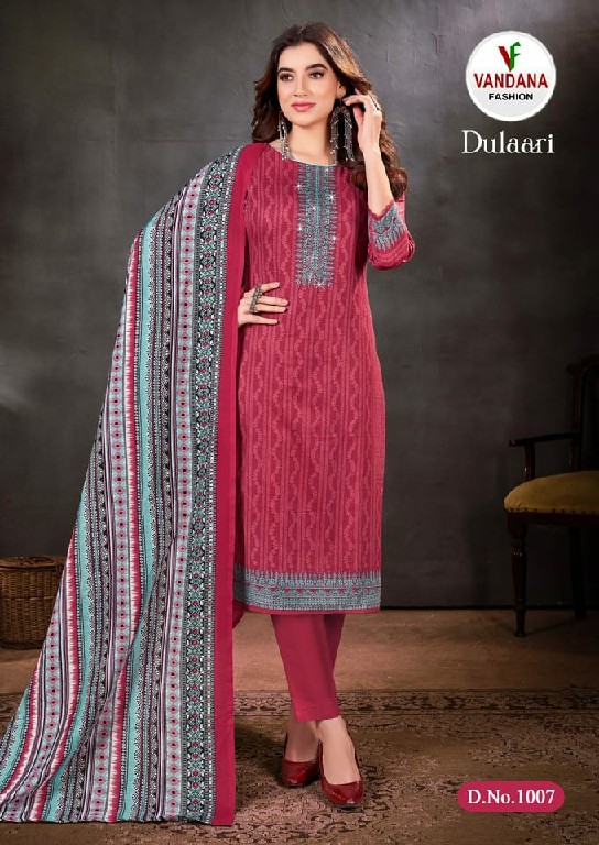 Vandana Dulaari Vol-1 Wholesale Pure Cotton With Swarovski Work Dress Material