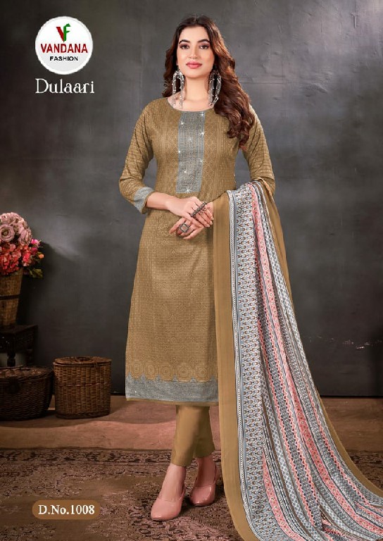 Vandana Dulaari Vol-1 Wholesale Pure Cotton With Swarovski Work Dress Material