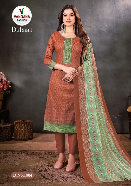 Vandana Dulaari Vol-1 Wholesale Pure Cotton With Swarovski Work Dress Material