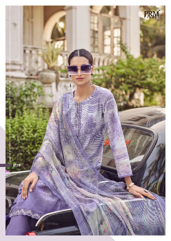 PRM Noorin Wholesale Pure Cotton Linen With Fancy Work Salwar Suits