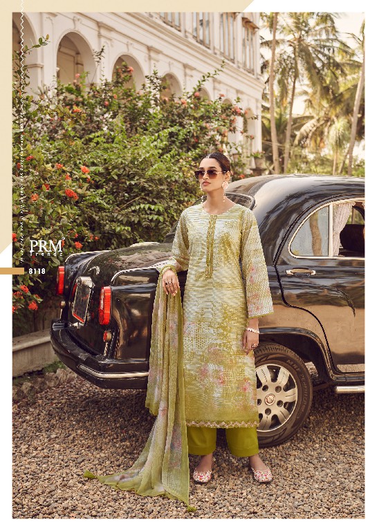 PRM Noorin Wholesale Pure Cotton Linen With Fancy Work Salwar Suits