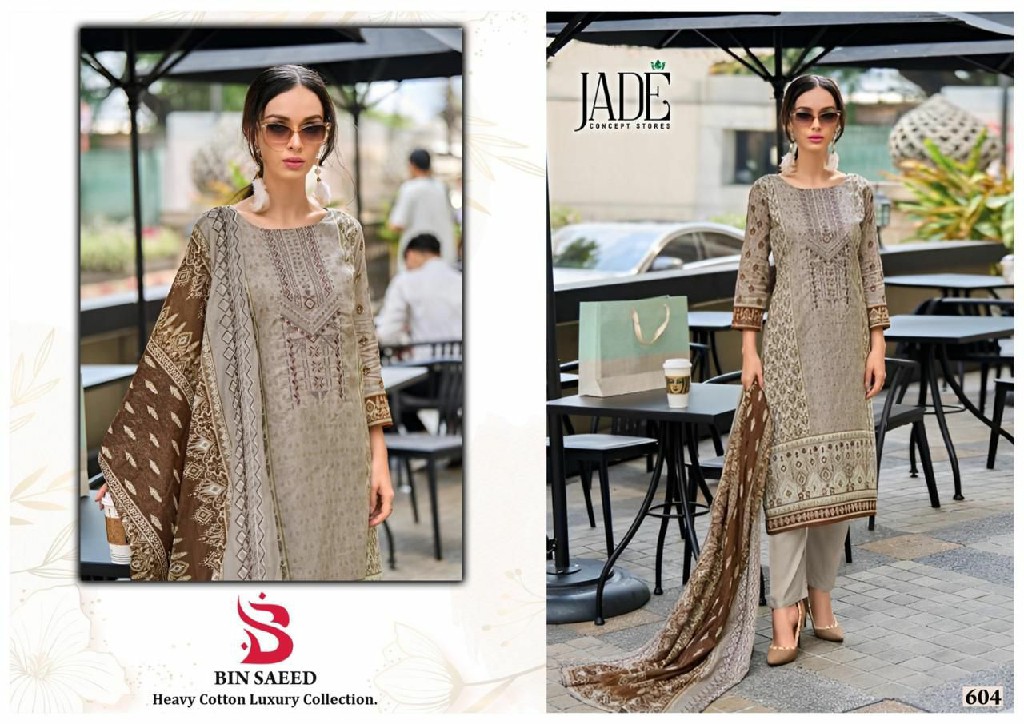 Jade Bin Saeed Vol-6 Wholesale Heavy Cotton Luxury Collection Dress Material