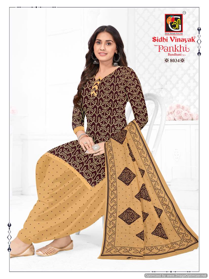 Sidhi Vinayak Pankhi Bandhani Vol-2 Wholesale Cotton Dress Material