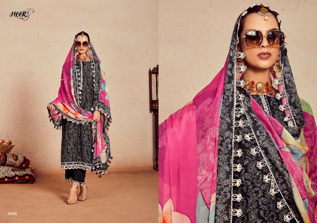 SWAG VOL 174 BY KIMORA HEER MUSLIN DESIGNER PAKISTANI DRESSES