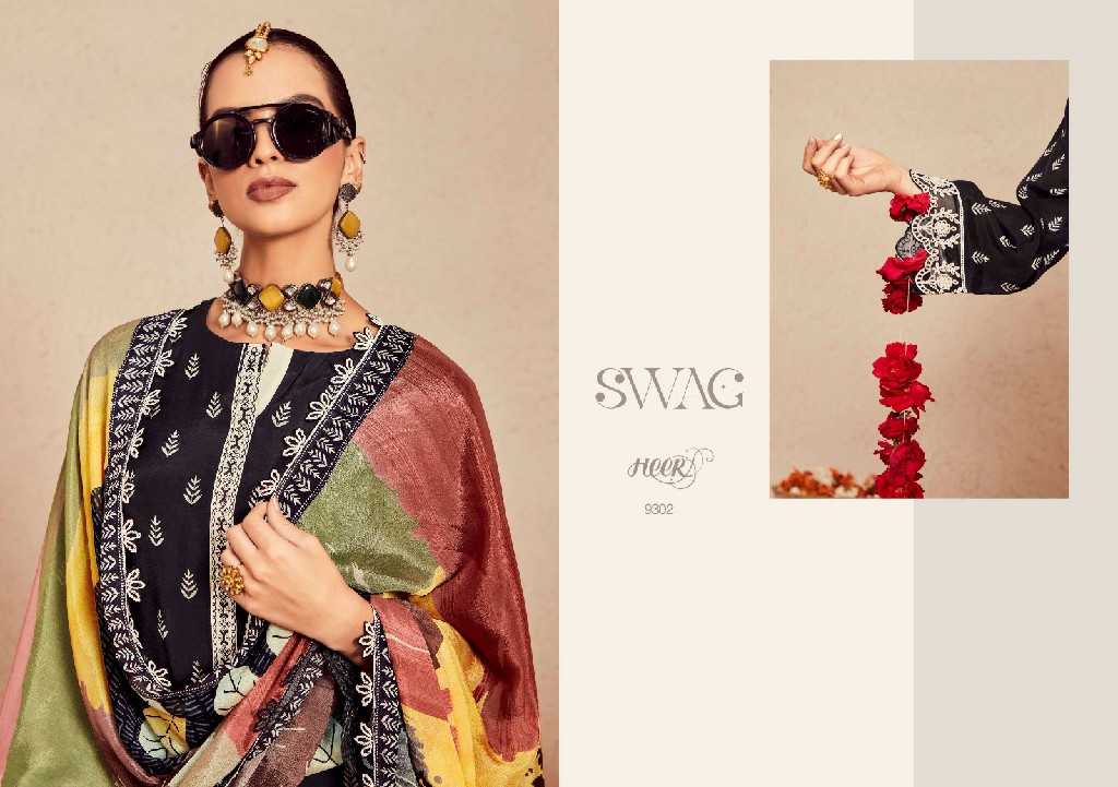 SWAG VOL 174 BY KIMORA HEER MUSLIN DESIGNER PAKISTANI DRESSES