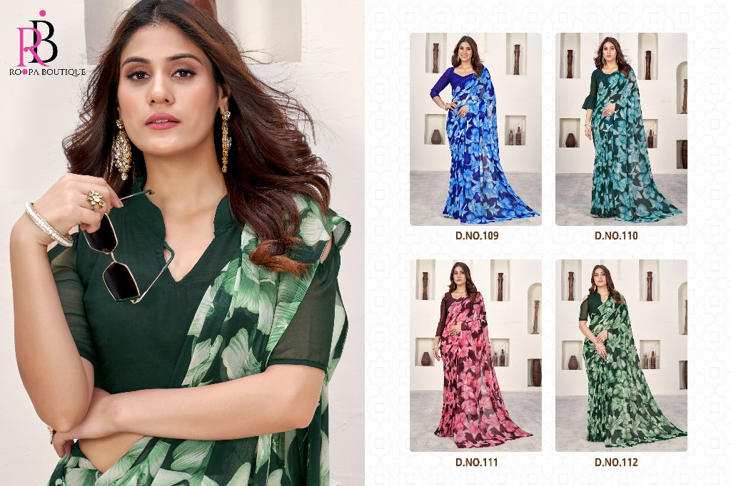 Roopa Boutique Zeeya Radhika Vol-3 Wholesale Weight Less With Blouse Included Sarees