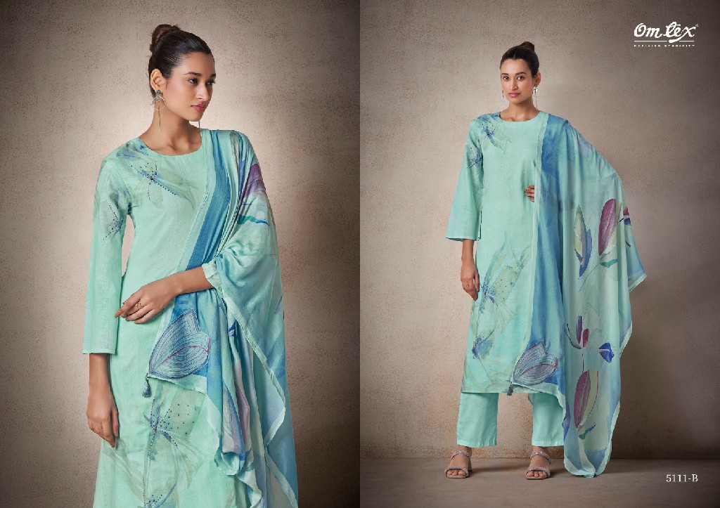 Omtex Srija Wholesale Rula Linen With Handwork Salwar Suits