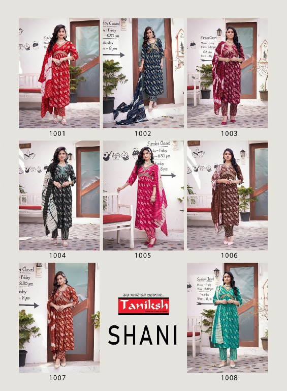 Taniksh Shani Vol-1 Wholesale Alia Cut Kurtis With Pant And Dupatta