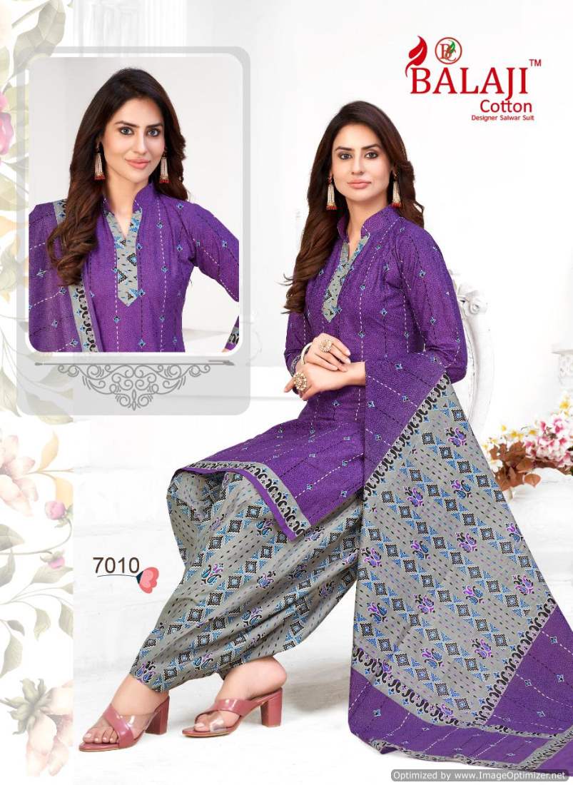 Balaji Rajwadi Patiyala Vol-7 Wholesale Pure Cotton Dress Material
