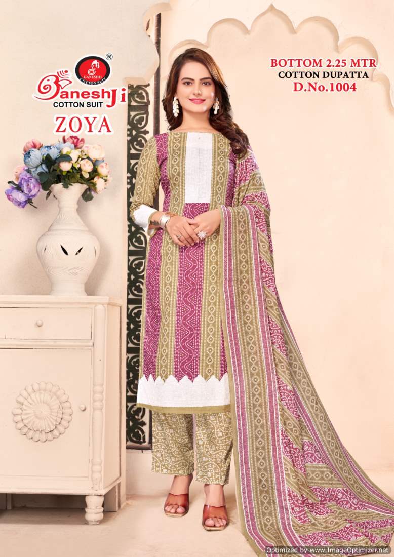 Ganeshji Zoya Vol-1 Wholesale Pure Cotton Printed Dress Material