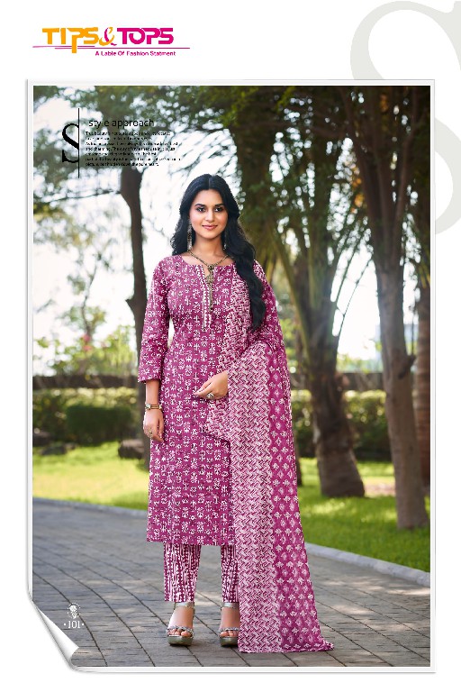 TIPS AND TOPS SUMMER FASHION VOL 5 FANCY WEAR READYMADE COTTON PRINT SALWAR SUIT