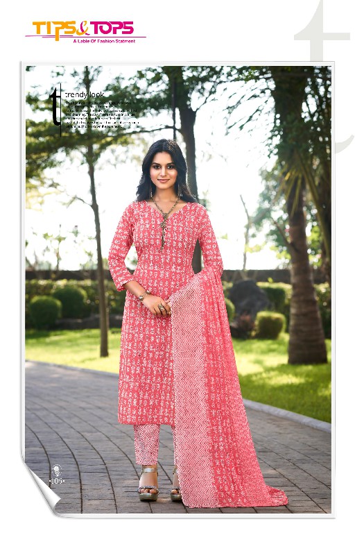 TIPS AND TOPS SUMMER FASHION VOL 5 FANCY WEAR READYMADE COTTON PRINT SALWAR SUIT