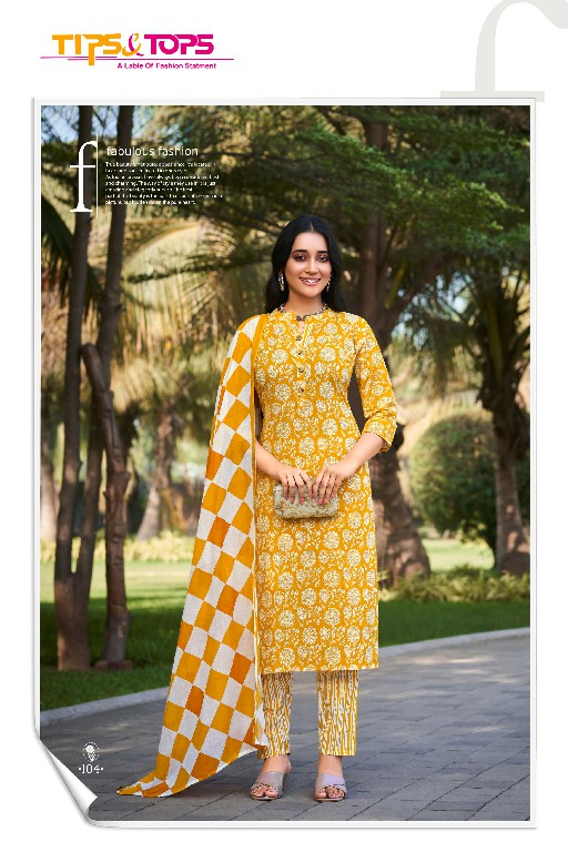 TIPS AND TOPS SUMMER FASHION VOL 5 FANCY WEAR READYMADE COTTON PRINT SALWAR SUIT