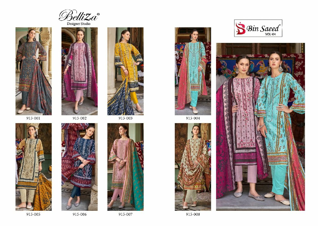 BELLIZA DESIGNER BIN SAEED VOL 4 SIMPLE PAKISTANI STYLE SALWAR KAMEEZ