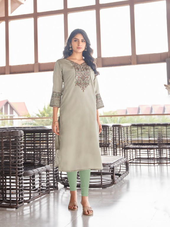 COLOURPIX VANISKA DARK FANTASY VOL 1 DAILY USE ROMAN SILK READYMADE KURTI