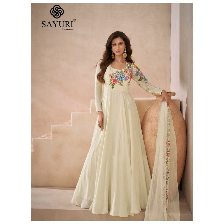 SAYURI DESIGNER DIVA READYMADE DESIGNER TRADITIONAL LONG GOWN WITH DUPATTA