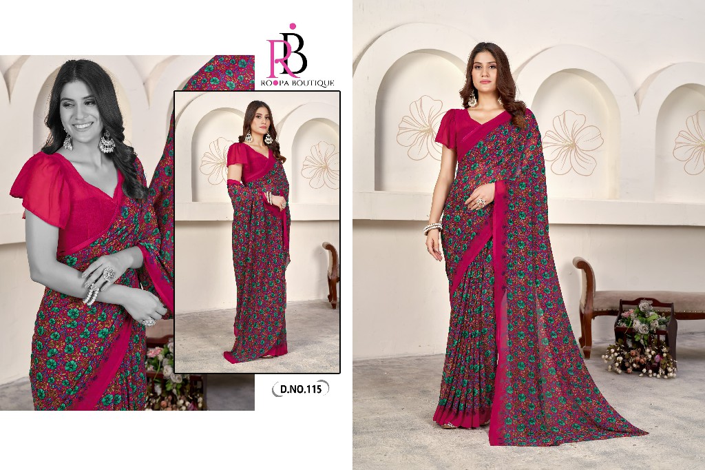 Roopa Boutique Zeeya Radhika Vol-4 Wholesale Weight Less With Blouse Included Sarees