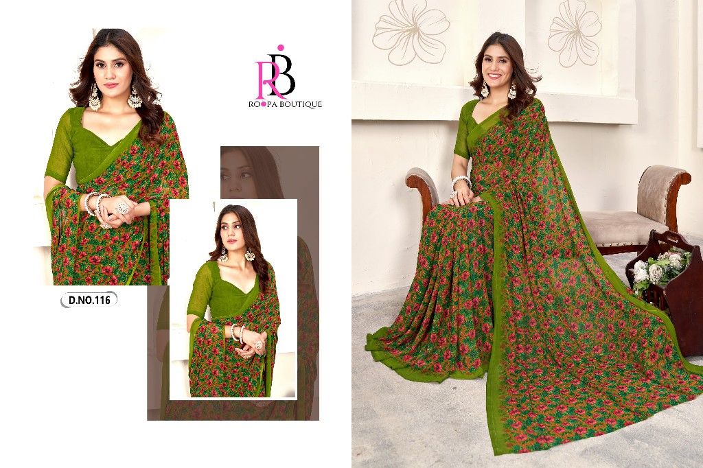 Roopa Boutique Zeeya Radhika Vol-4 Wholesale Weight Less With Blouse Included Sarees