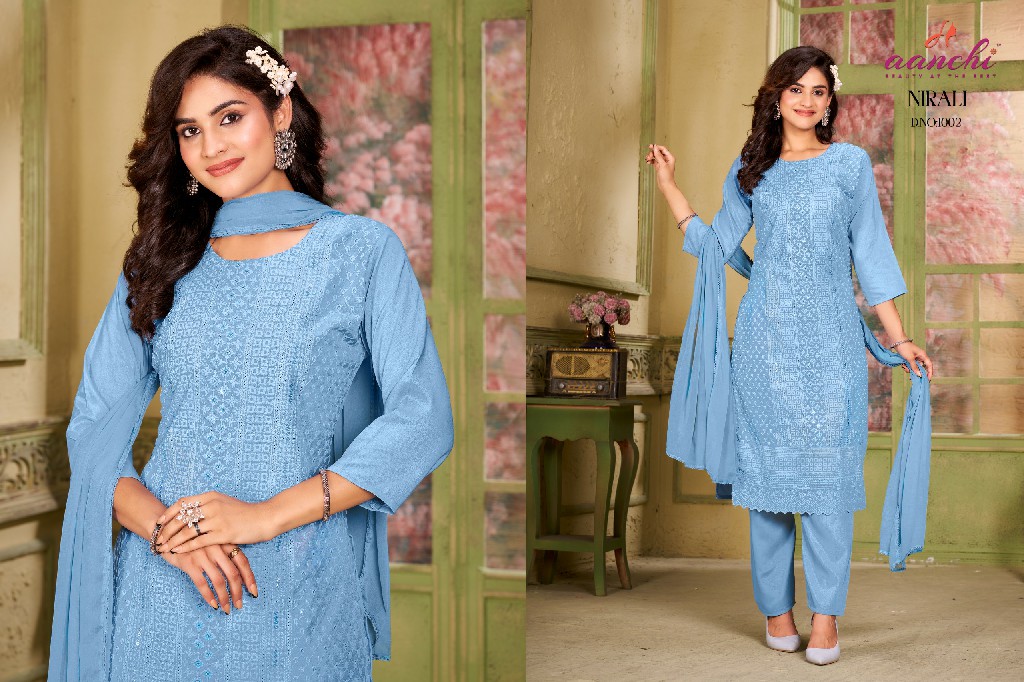 Aanchi Nirali Wholesale Readymade Three Piece Salwar Suits