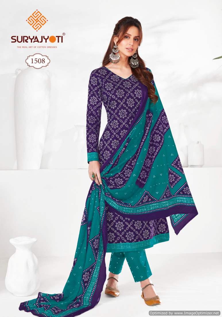 Suryajyoti Bandhani Special Vol-15 wholesale Bandhani Dress Material