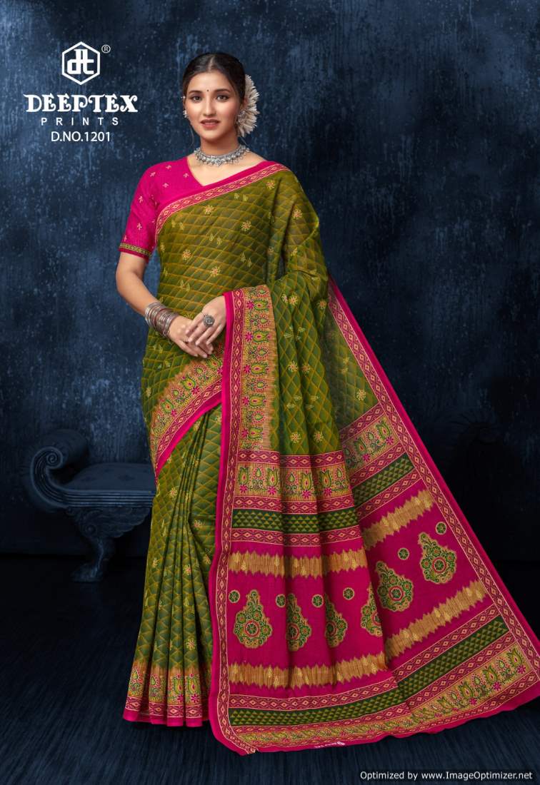 Deeptex Prime Time Vol-12 Wholesale Pure Cotton Printed Sarees