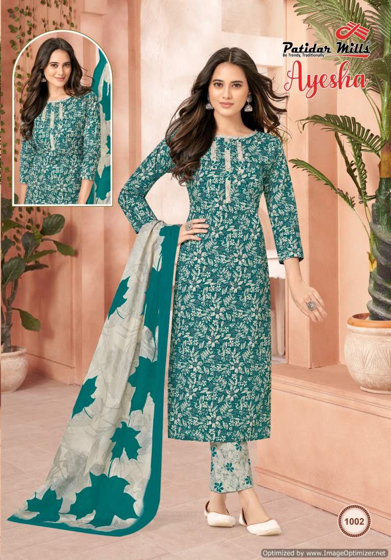 Patidar Ayesha Vol-1 Wholesale Cotton Printed Dress Material