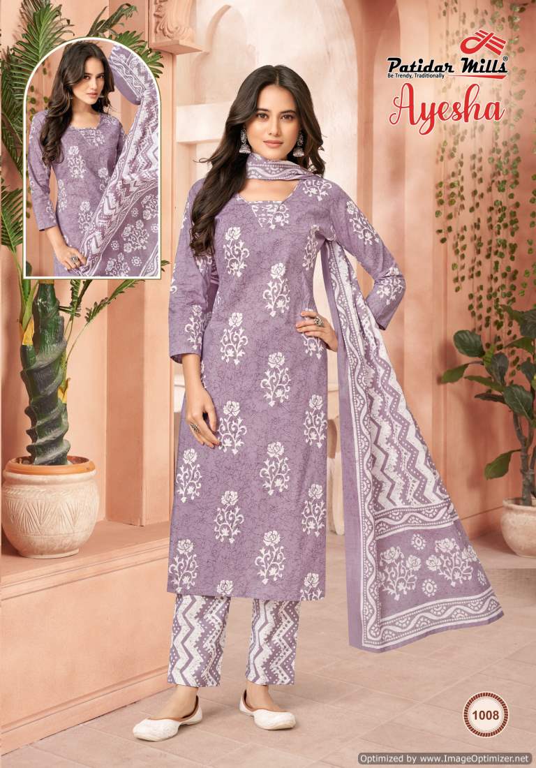 Patidar Ayesha Vol-1 Wholesale Cotton Printed Dress Material