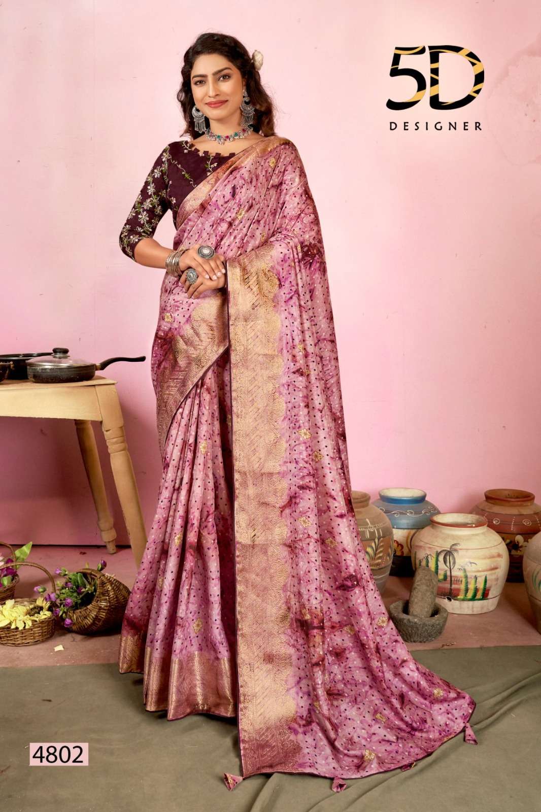 5D DESIGNER LAUNCH VAISHALI FANCY SOFT SILK SAREES SUPPLIER