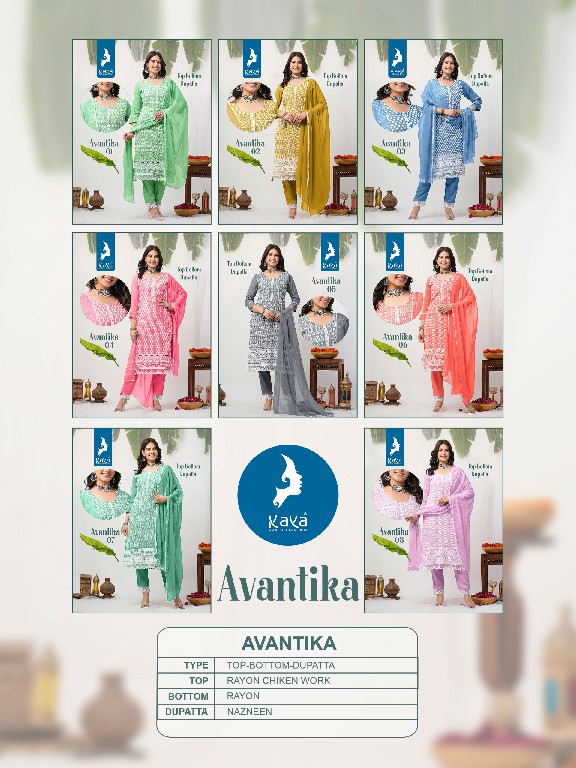 Kaya Avantika Wholesale Readymade Three Piece Salwar Suits