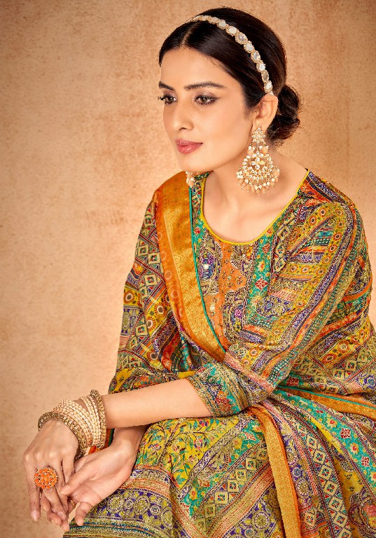 Alok Jhilmil Wholesale Soft Maslin With Aari Mirror Work Dress Material