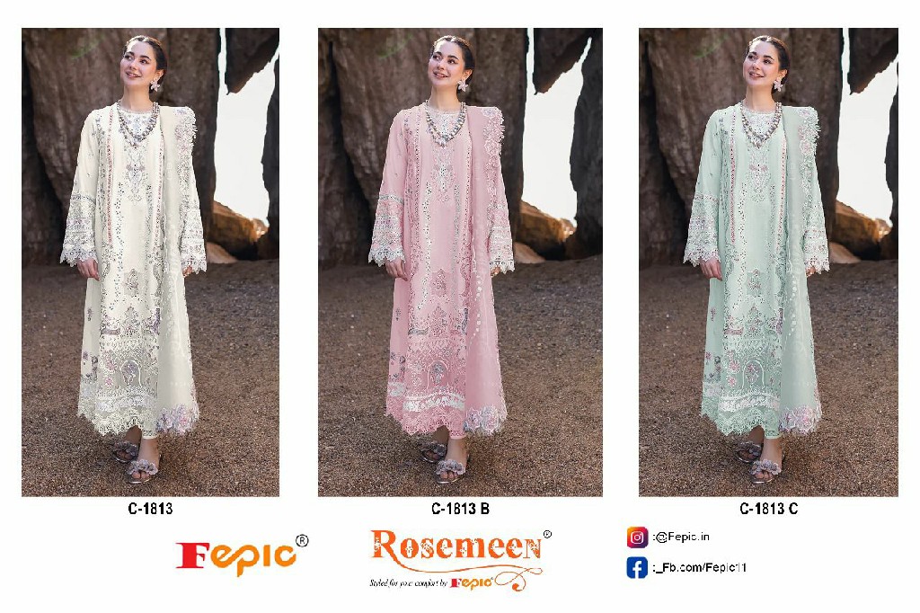 Fepic Rosemeen C-1813 Wholesale Indian Pakistani Concept Suits