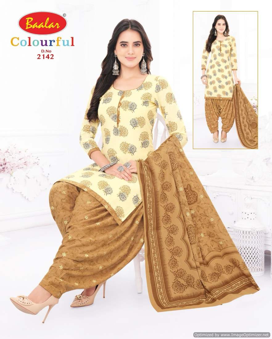 Baalar Colourful Vol-21 Wholesale Cotton Printed Patiyala Dress Material