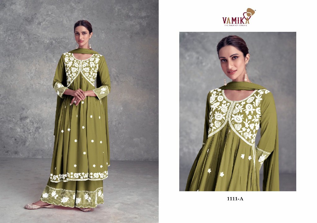 VAMIKA AADHIRA VOL 9 DARK LIST STYLISH NARYA STYLE LAKHNAWI SALWAR KAMEEZ