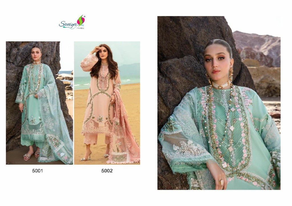 SANIYA TRENDZ SAIRA SAKIRA VOL 5 DESIGNER PAKISTANI COTTON CHIKANKARI SALWAR SUIT